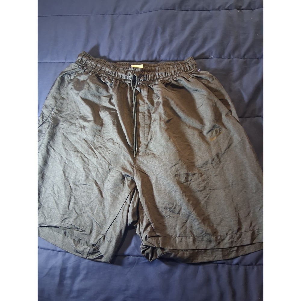 Nike Sportswear Mens XL Woven‎ Flow Shorts Black Elastic Drawstring Waist